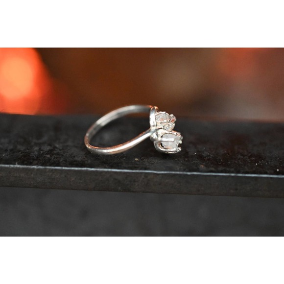 Simple Raw Diamond Engagement Ring Rough Diamond Wedding Band Unique Gem… - Picture 2 of 4